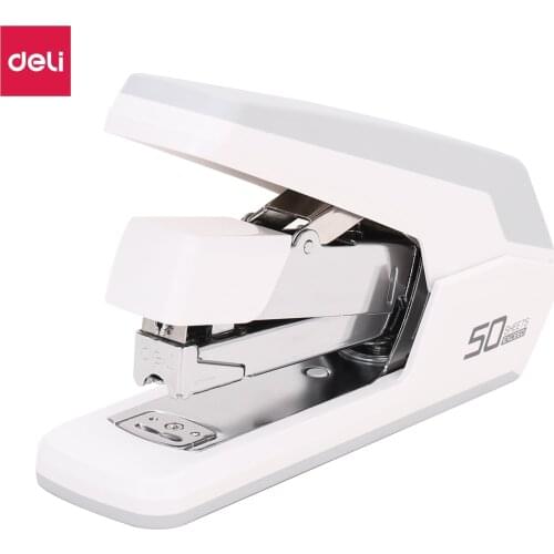 DELI Heavy Duty Stapler effortless paper stapling machine 50 Sheet School Office Supply Stationery Staples Power Saving Stapler