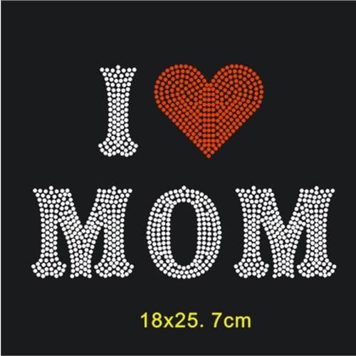 Heat Transfers Custom Creative Strass Crystal MOM Patches For Clothing Iron On Transfers Felt Applique Stripes For Clothes