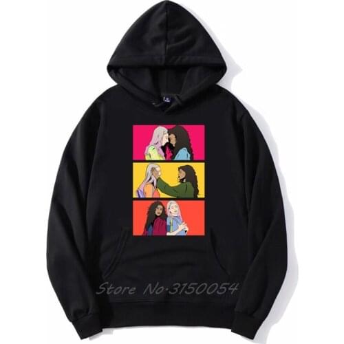 Rue And Jules Hoodie Euphoria Rue Jules Random Cute Colorful Character Love Tv Shows Pink Men Fleece Sweatshirt Harajuku Casual