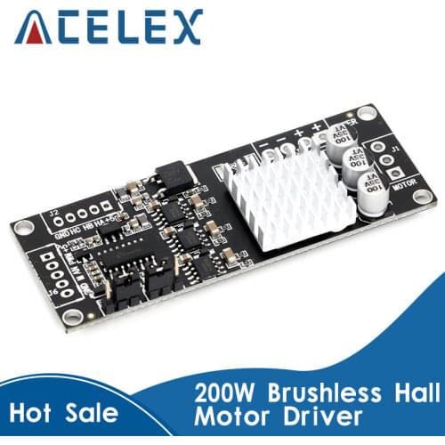200W PWM three phase DC brushless Hall motor controller module brushless motor driver board can be controlled in both directions