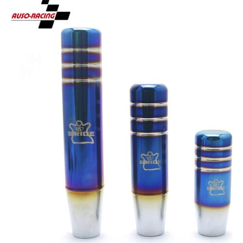 BRIDE Style Universal Car Burnt Blue Burned Blue 9cm/13cm/17.5cm Aluminum Gear Shift Knob Shifter Lever Head