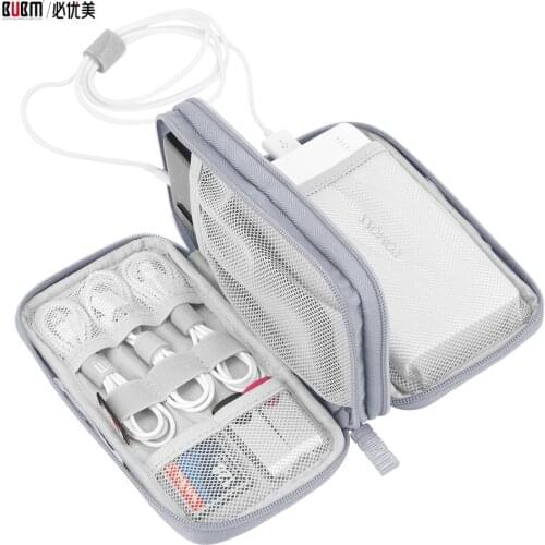 BUBM power bank bag for 20000 mAh storage organizer for cable earphone line phone pouch