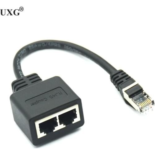 Eight core network cable splitter one point two adapter network extender CAT6/CAT5 RJ45 simultaneous Internet IPTV broadband
