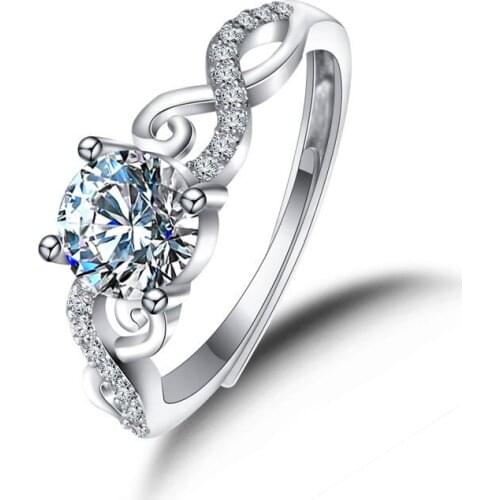 Mozanstone Ring For Women Wind Adjustable Female Wedding Zircon Proposal Luxury Jewelry Accessories Romantic Unique Wholesale