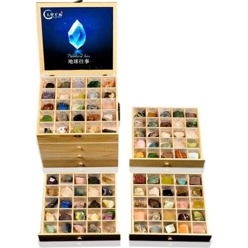 100 kinds of crystal ore specimens Tianyu mineral crystal gemstone rough jade popular science ornaments