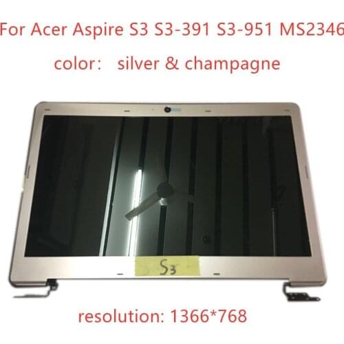 13.3 inch Laptop lcd assembly 1366*768 HD For Acer Aspire S3 S3-391 S3-951 MS2346 B133XTF01.1 B133XW03 v.3 matrix Display