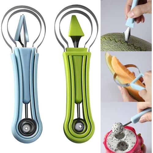 2 Set Melon Ballers Fruit Corer Carve Cutter Spoon Ice Cream Dessert Scoop Tool