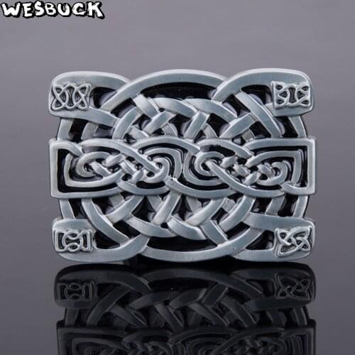 2020 New WesBuck Brand Celti Belt c Buckles for Man Women Gray Western Buckles Metal Cowboy Cowgirls Belt Gespen