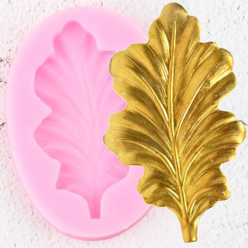 3D Craft Leaves Silicone Molds Cupcake Topper Fondant Cake Decorating Tools Polymer Clay Jewelry Candy Chocolate Gumpaste Moulds