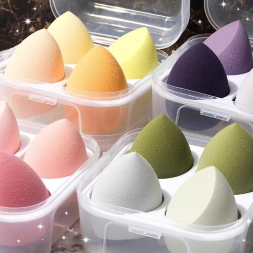 4pcs Makeup Sponge Professional Cosmetic Puff For Foundation Concealer Cream Make Up Soft Water Sponge Puff Wholesale