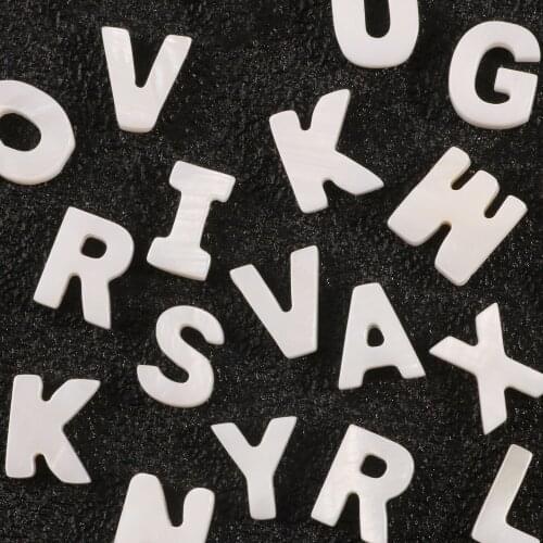 Alphabet Beads A-Z Letter Shape Shell Beads Loose Spacer For Jewelry Making Handmade Diy Bracelet Accessories 2pc/lot
