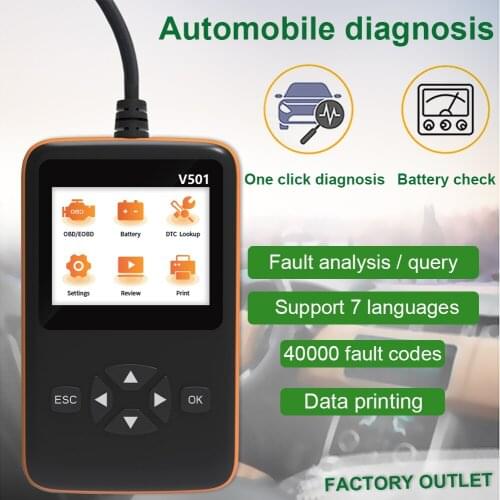 V502 Automatic Scanning Diagnostic Tool Enhanced Universal OBD II Scanner Car Engine Fault Code Reader CAN Diagnostic Tool 1996