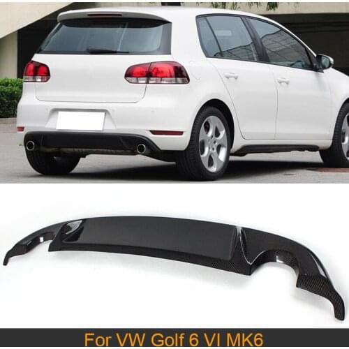 Carbon Fiber Car Rear Bumper Diffuser Lip Spoiler for for VW Golf 6 VI MK6 Rear Bumper Lip