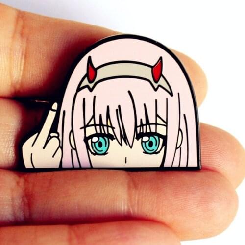 Darling in the FranXX Zero Two Brooch Pins Enamel Metal Badges Lapel Pin Brooches Jackets Jeans Fashion Jewelry Accessories