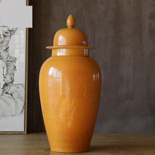 Home Furnishings Jingdezhen Handmade Living Room Decorative ceramic Jar Furnishings Handmade Ceramic Ornaments porcelain jar