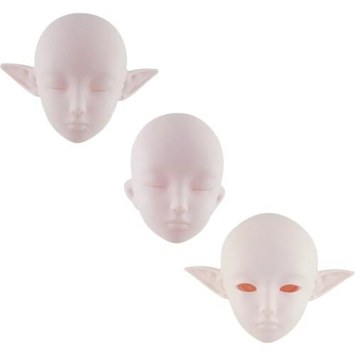 Handmade 1/3 Female Doll Head Sculpt for Naked 60cm Body Dolls, Making Practice Replacement Part