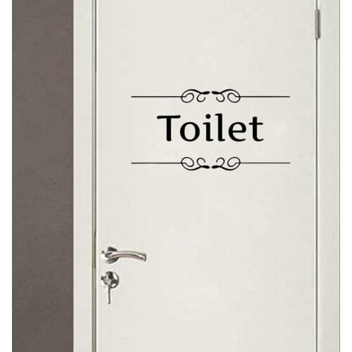 Art Bathroom Toilet Door Fashion Decorative Vinyl Door Sticker 2WS0033