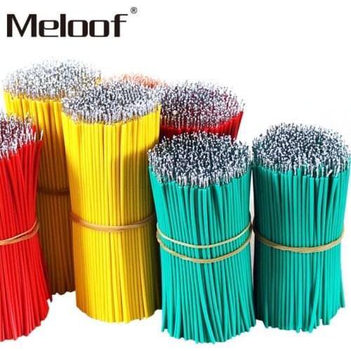 50PCS/LOT Tin-Plated Breadboard PCB Solder Cable 24AWG 10cm Fly Jumper Wire Cable Tin Conductor Wires 1007-24AWG Connector Wire