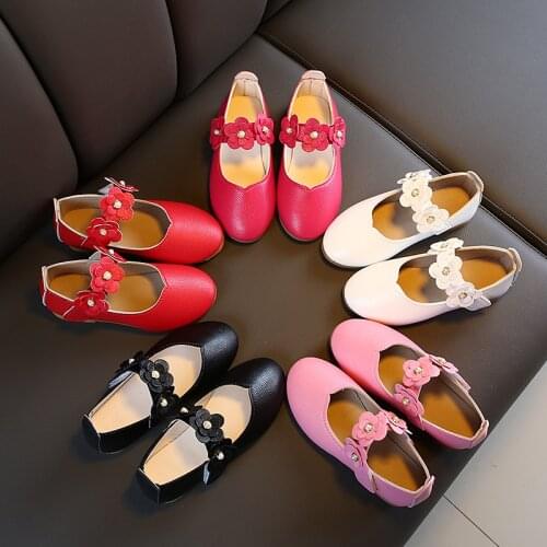 Toddler Girl Leather Shoes Flower Big Girls Princess Shoes Baby Dance Shoes Toddler Baby Sandals Girls Top Quality Shoes