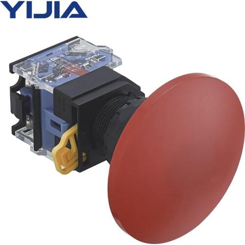 22mm Mounting φ60mm Mushroom Head Self-Reset Self-Locking Push Button Switch 1NO 1NC LA38A-11M/60