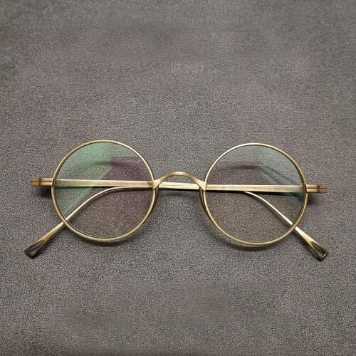 2021 New Pure Titanium Glasses Frame Vintage Men Round Luxury Brand Myopia Prescription Optical Eyeglasses Frame Women Eyewear