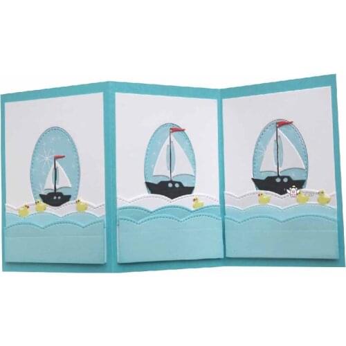 New Sailing wave edge metal Cutting Dies Stencils DIY Scrapbooking Paper/photo Cards Embossing Dies