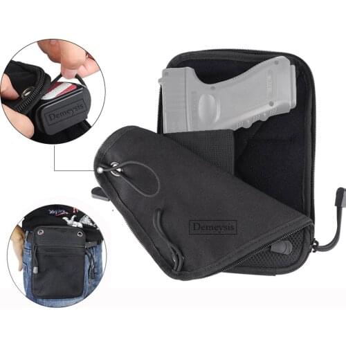 Potable Carry Gun Holster Bag Tactical Handgun Waist Pistol Bag Padded Military Gun Ammo Accessories Pouch Shooting Range Bag