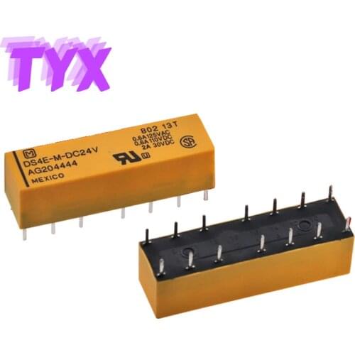 10PCS Brand New Original DS4E-M-DC24V DS4E-M-DC12V DS4E-M-DC5V DC48V DC6V Panasonic Signal Relay 14Feet 2A Four Open Four Closed