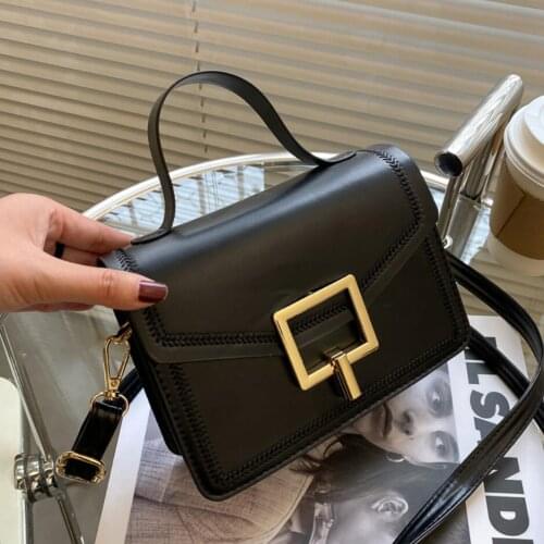 Retro Fashion Female Tote bag 2021 New High Quality PU Leather Womens Designer Handbag Lock Travel Shoulder Messenger Bag