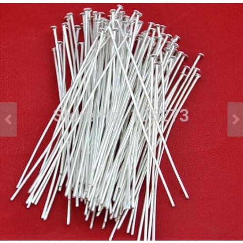300PCS Silver Plated Head Pin Jewelry Findings 40mm 20 Gauge - Wholesale DIY Accessory Jewelry Making