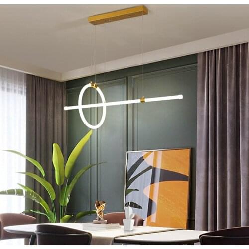 Modern simple creative led chandelier dining table chandelier kitchen living room bedroom home decoration interior lighting