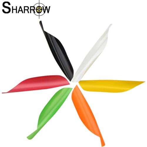 50Pcs 1.75Inch Archery Arrow Feather Spiral Spin Feathers Fletching Vanes Right Wing for DIY Arrow Shooting Hunting Accessories