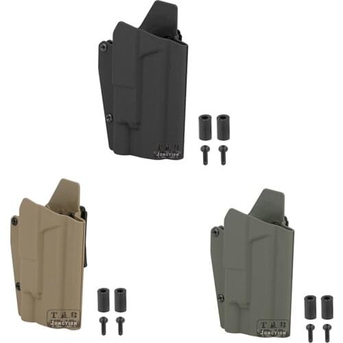 Tactical OWB Kydex Light-Compatible Holster With Screws For Glock 17 19 Surefire X300 Pistol Light Right Hand Waist Holster