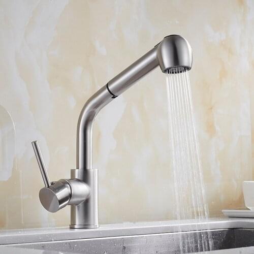 Vidric New Arrivals Kitchen Faucet Nickel/black Pull Out Kitchen Tap with Shower Head Single Handle Crane Water Mixer Tap Mixer