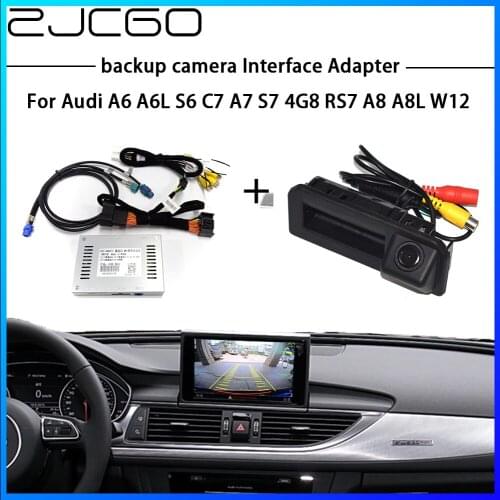 ZJCGO HD Reversing Rear Camera For Audi A6 A6L S6 C7 A7 S7 4G8 RS7 A8 A8L W12 Interface Adapter Backup Display Improve Decoder