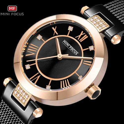 Ladies Watches For Women Fashion Watch 2020 Top Brand Luxury Minimalist Elegant Mesh Crystal Female zegarek damski MINI FOCUS