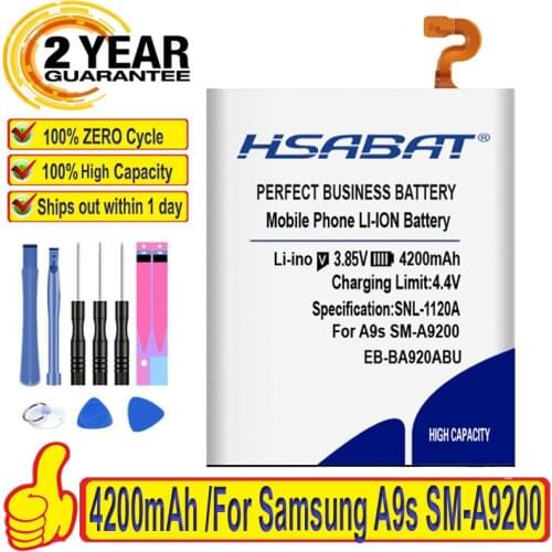 100% Original HSABAT 4200mAh EB-BA920ABU Battery For Samsung A9s SM-A9200 A9200