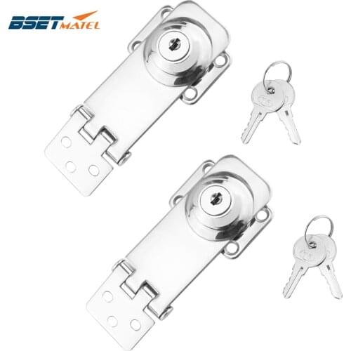 2PCS Marine Boat Stainless Steel 304 Locking Hasp Safety Lock Hatch Cabinet Door Cabin Deck Locker Hatch Latch yacht accessories