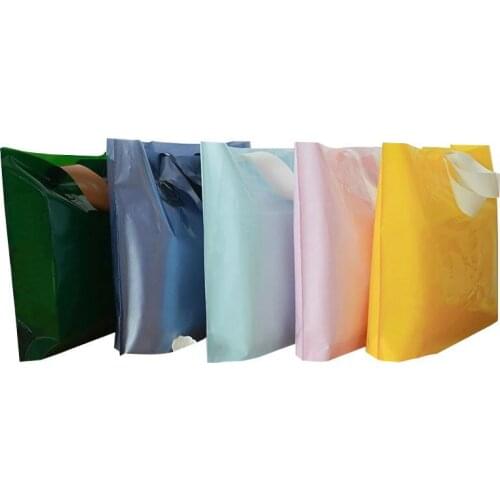 50Pcs Big Supermarket Plastic Bags Shops Package Jewelry Party Gift Bags With Handle Clothes Storage Bags Thicken Shopping Bags