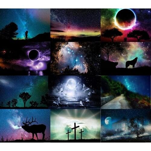 5d Diamond Embroidery 5D DIY Crystal Dragon night view Diamond Painting Christmas Cross Stitch Full square Rhinestone Mosaic