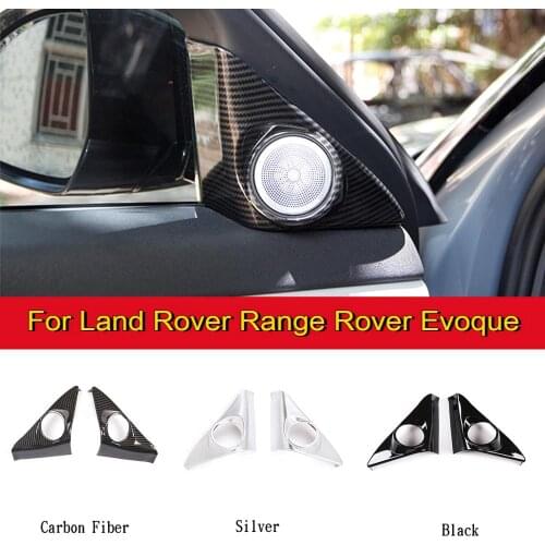 Car Accessories For Land Rover Range Rover Evoque 19-20 ABS Chrome/Carbon Fiber Texture/Black Audio Speaker Tweeters Cover Trim