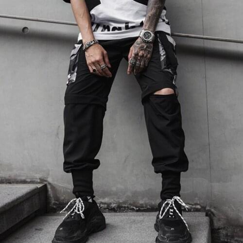 Detachable Leg Cotton Camo Cargo Pants Men Streetwear Summer Men Hip Hop Harem Pants Multi-pocket Sweatpants Men Jogger Trousers