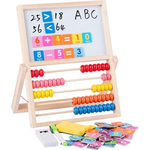 Wooden Montessori Toys Mathematics Abacus Learning Frame Counting Cognition Board Sketchpad Math Educational Toys For Children