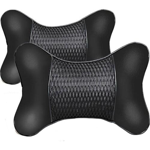 Hot Sale 50% 2Pcs Car Seat Headrest Neck Support Pillow Memory Cotton Soft Breathable Cushion Auto Safety Pillow Universal Decor