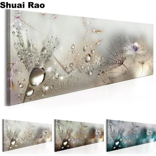Water Drops Wall Art Dandelions Diamond art Full Square/Round Drill 5D DIY diamond Painting mosaic plant diamond Embroidery sale