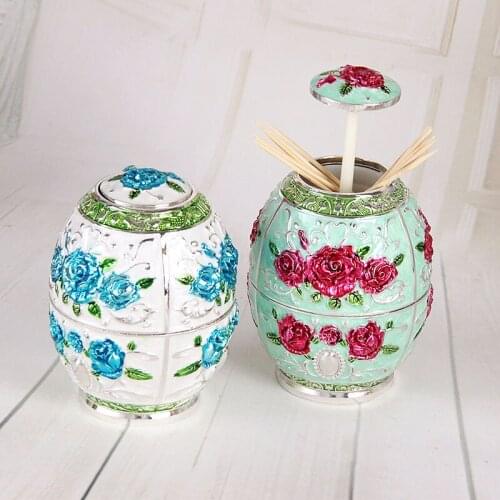 Toothpick box fashion automatic portable quality vintage dining table toothpick jar