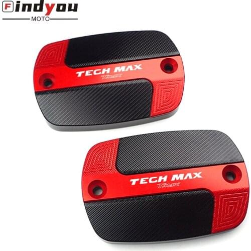 LOGO "Tech Max tmax " Motorcycle CNC Front Brake Fluid Fuel Reservoir Tank Cap Cover For YAMAHA T-Max 560 TMAX 560 Tmax560 2020