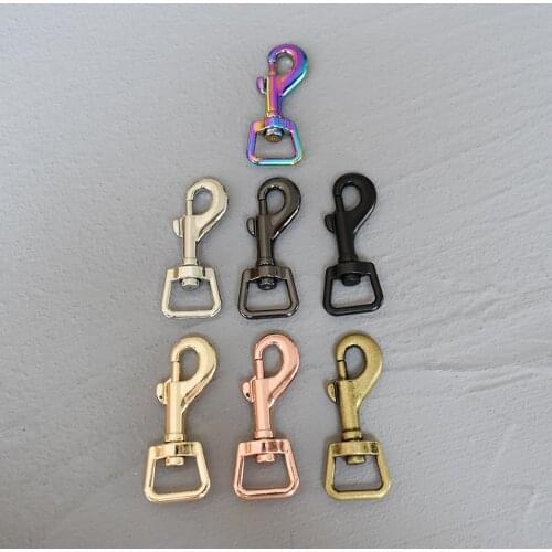 10 pcs/lot 15mm metal buckles for bag cat dog collar lobster clasps 360 swivel snap hooks for backpacks keychain kirsite metal