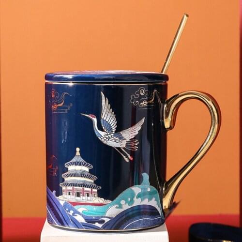 European-Style Tableware Set High-End China Household Cup and Mug Luxury Phnom Penh Gift Porcelain Mug