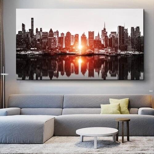 Nordic Wall Art Poster London City Landscape Canvas Painting Table Black and White Pictures for Living Room Home Decor No Frame